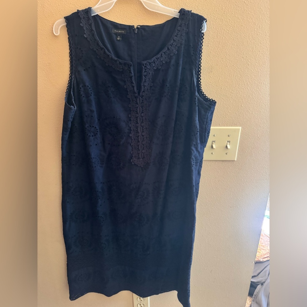 Talbots Navy Blue Shift Dress
